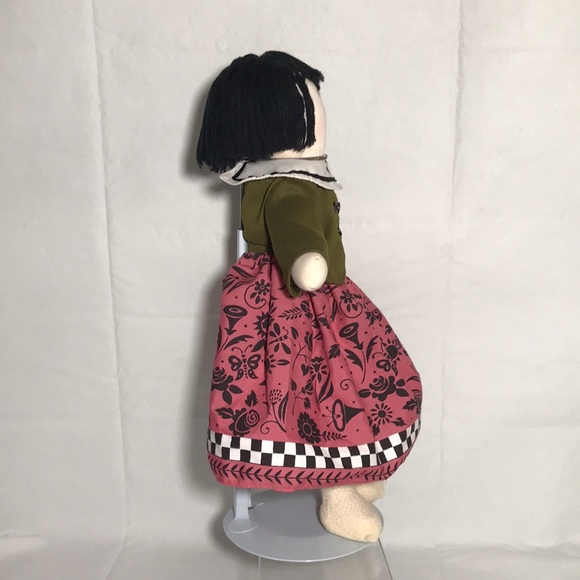 MARY ENGELBREIT Vintage 1990s Megan Cloth Doll w/ Dress and Sweater Outfit - Picture 2 of 6